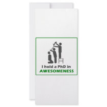 PhD in Awesomeness Custom Rack Cards