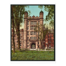 Phelps Hall and gateway, Yale College rare Photoch Post Cards