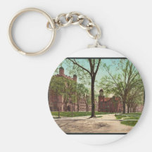 Phelps Hall and Lyceum, Yale College rare Photochr Keychains