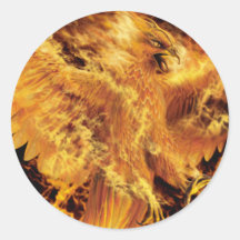 pheonix round stickers