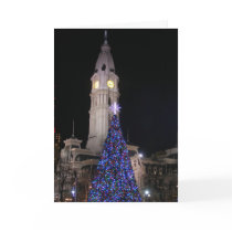 Philadelphia City Hall at Christmas Greeting Cards