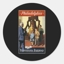 Philadelphia Go by Pennsylvania Railroad Stickers