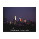 Philadelphia, Pennsylvania nighttime skyline Postcards