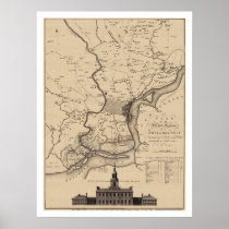 Philadelphia Plan Map - 1777 Posters