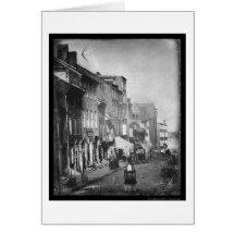 Philadelphia Scene Daguerreotype 1842 Greeting Cards