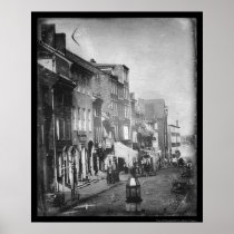 Philadelphia Scene Daguerreotype 1842 Posters