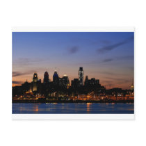 Philadelphia Skyline at Twilight Postcard