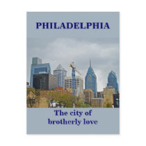 Philadelphia Skyline from the River Walk Post Card