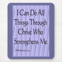 Philipians 4:13 mouse pad