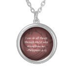 Philippians 4:13 Christian Bible Verse Pendant necklaces
