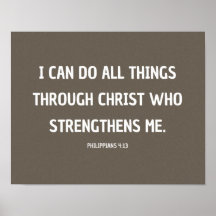 Philippians 4:13 poster, Bible verse for you