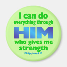 PHILIPPIANS 4 13 REFRIGERATOR MAGNETS