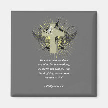 PHILIPPIANS 4:6 Bible Verse Refrigerator Magnets