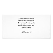 PHILIPPIANS 4:6 CUSTOMIZED PHOTO CARD