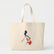 Philippines Flag Map full size Canvas Bags