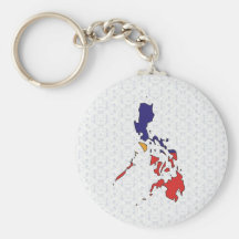 Philippines Flag Map full size Keychains