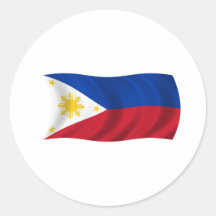 Philippines Flag Round Stickers