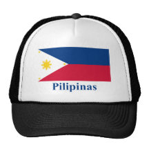 Philippines Flag with Name in Filipino Trucker Hats