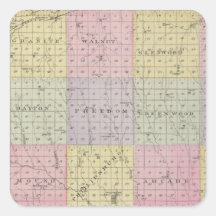 Phillips County, Kansas Square Stickers