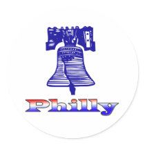Philly and Liberty Bell Round Sticker