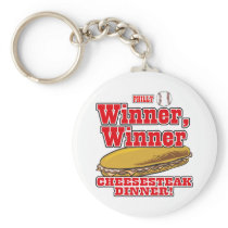Philly Baseball Winner Winner Cheesesteak Dinner Keychains