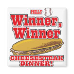Philly Baseball Winner Winner Cheesesteak Dinner magnets