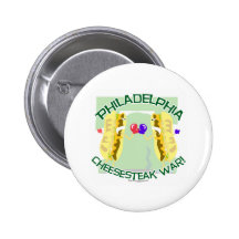 Philly Cheesteak War Pinback Buttons