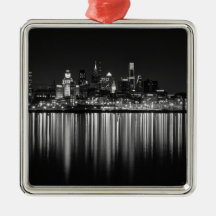 Philly night b/w christmas ornaments