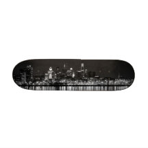 Philly night b/w skate board decks