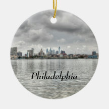 Philly skyline christmas ornament