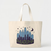 Philly Skyline mega cool Canvas Bags