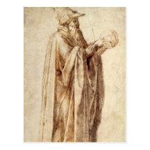 Philosopher by Michelangelo, Vintage Renaissance Post Cards