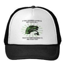 Philosoraptor Baby Oil Trucker Hats