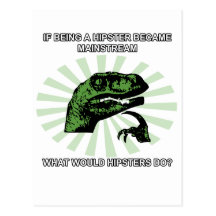 Philosoraptor Hipsters Post Card