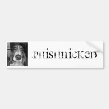 Phishnicked Dog Sticker Bumper Sticker