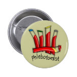 Phlebotomist Artsy Blood Tubes Design Gifts Buttons