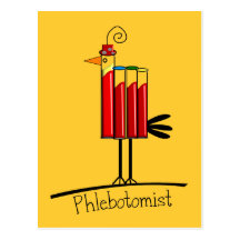 Phlebotomist "Blood Tube Bird" Gifts Post Cards