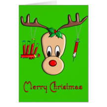 Phlebotomist Reindeer Christmas Gifts Cards