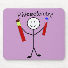 Phlebotomist Stick Person Mouse Pads