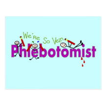 Phlebotomist "We're So Vein" Stick People Post Cards