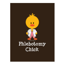Phlebotomy Chick Postcard