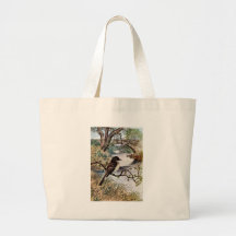 Phoebe and Stone Bridge Over Creek Canvas Bags