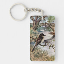 Phoebe and Stone Bridge Over Creek Acrylic Keychains