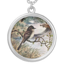 Phoebe et pont en pierre au-dessus de crique pendentifs