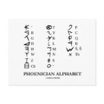 Phoenician Alphabet (Linguistics Cryptography) Postcards