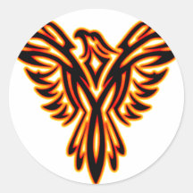 Phoenix A Round Sticker