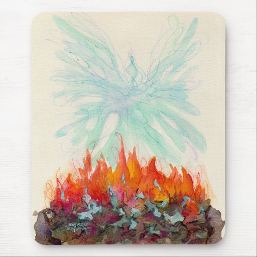 PHOENIX BIRD by SHARON SHARPE Mouse Pads