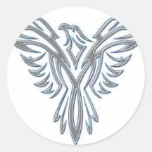 Phoenix D Round Sticker