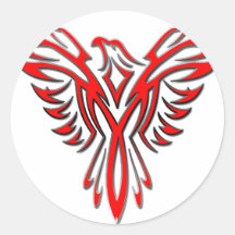 Phoenix E Round Sticker