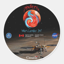 Phoenix Mission Patch CSA Round Stickers